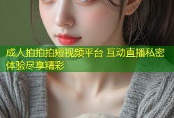 成人拍拍拍短视频平台 互动直播私密体验尽享精彩