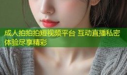 成人拍拍拍短视频平台 互动直播私密体验尽享精彩