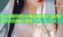 成人按摩视频平台精选体验实时互动享受专业技师贴心服务